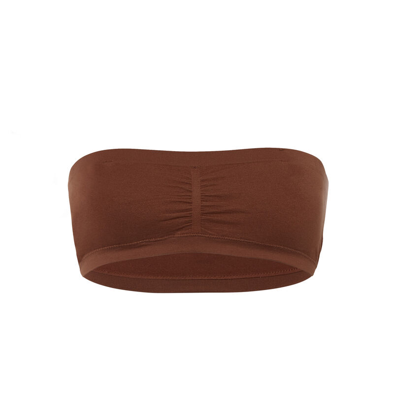 Sujetador bandeau liso - marrón Sujetador bandeau liso - marrón;