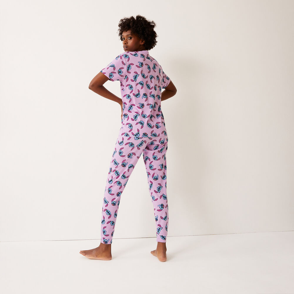 Pantalón con estampado de stitch - morado morado.