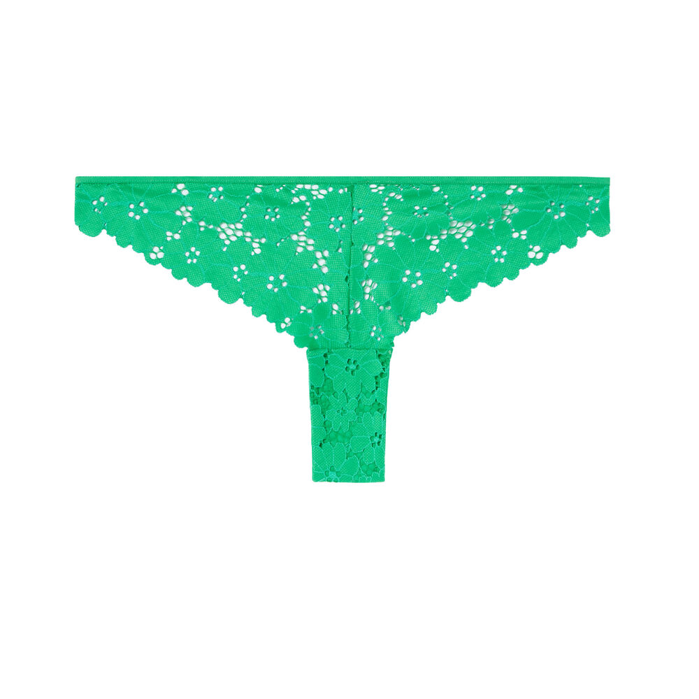 Braguita brasileña toda de encaje calado - verde verde.