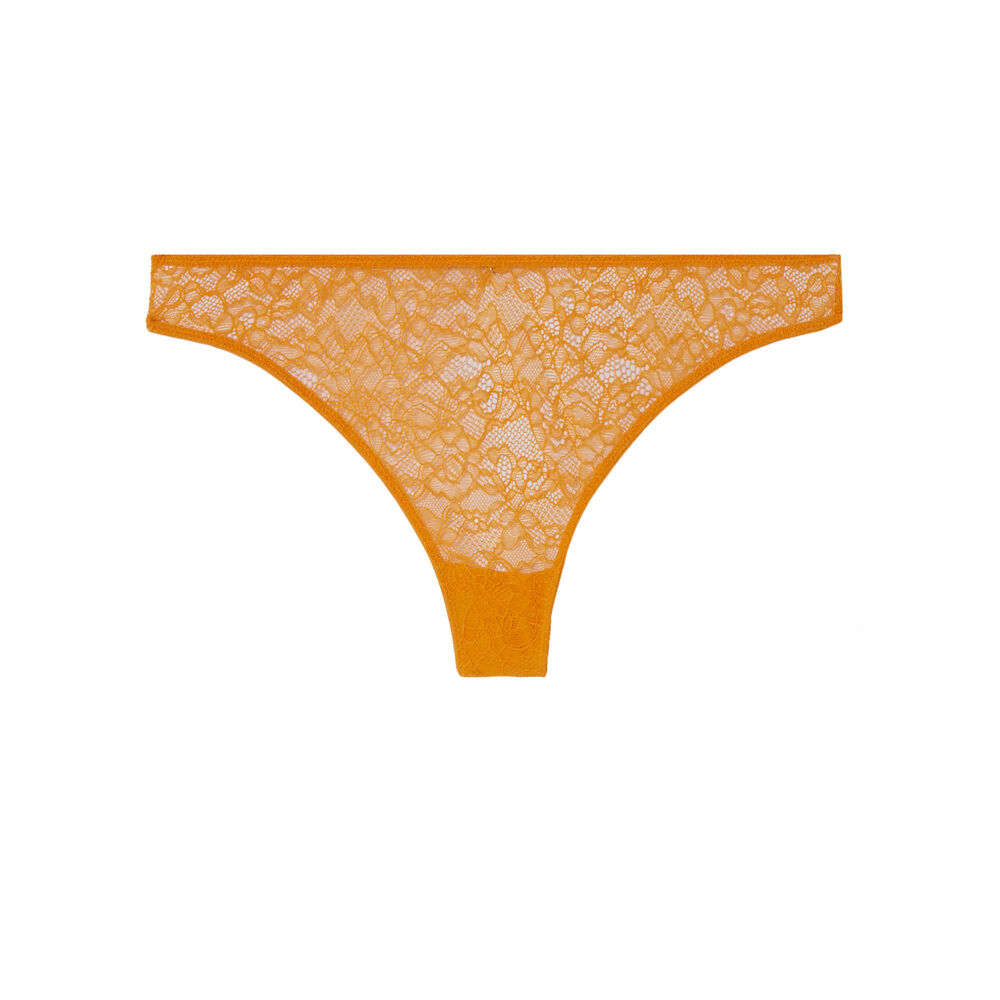 Braguita brasileña de encaje - mango naranja.