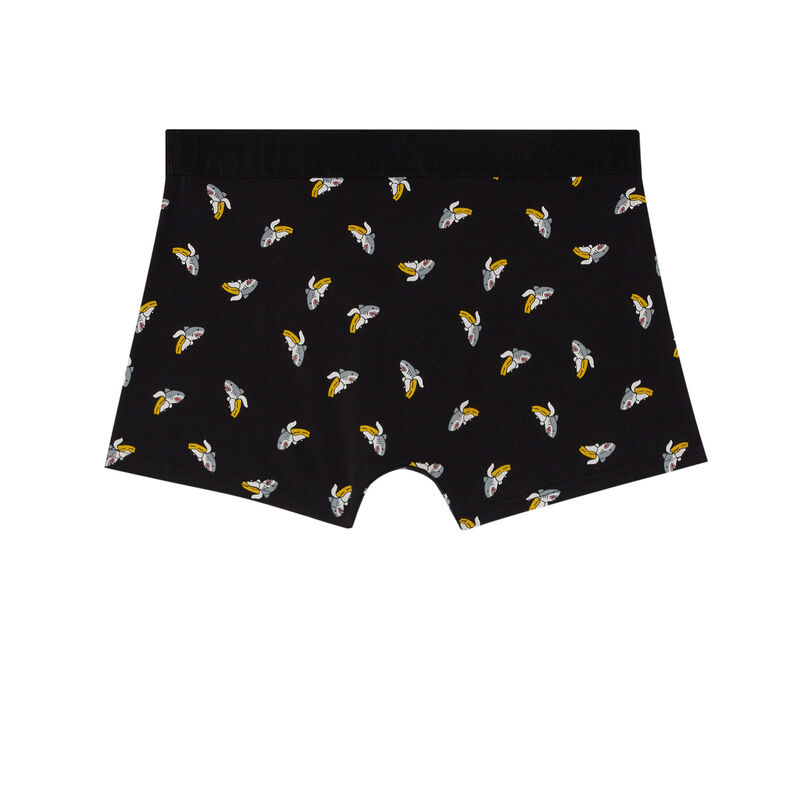 bóxer con motivos de tiburón-banana - negro bóxer con motivos de tiburón-banana - negro;