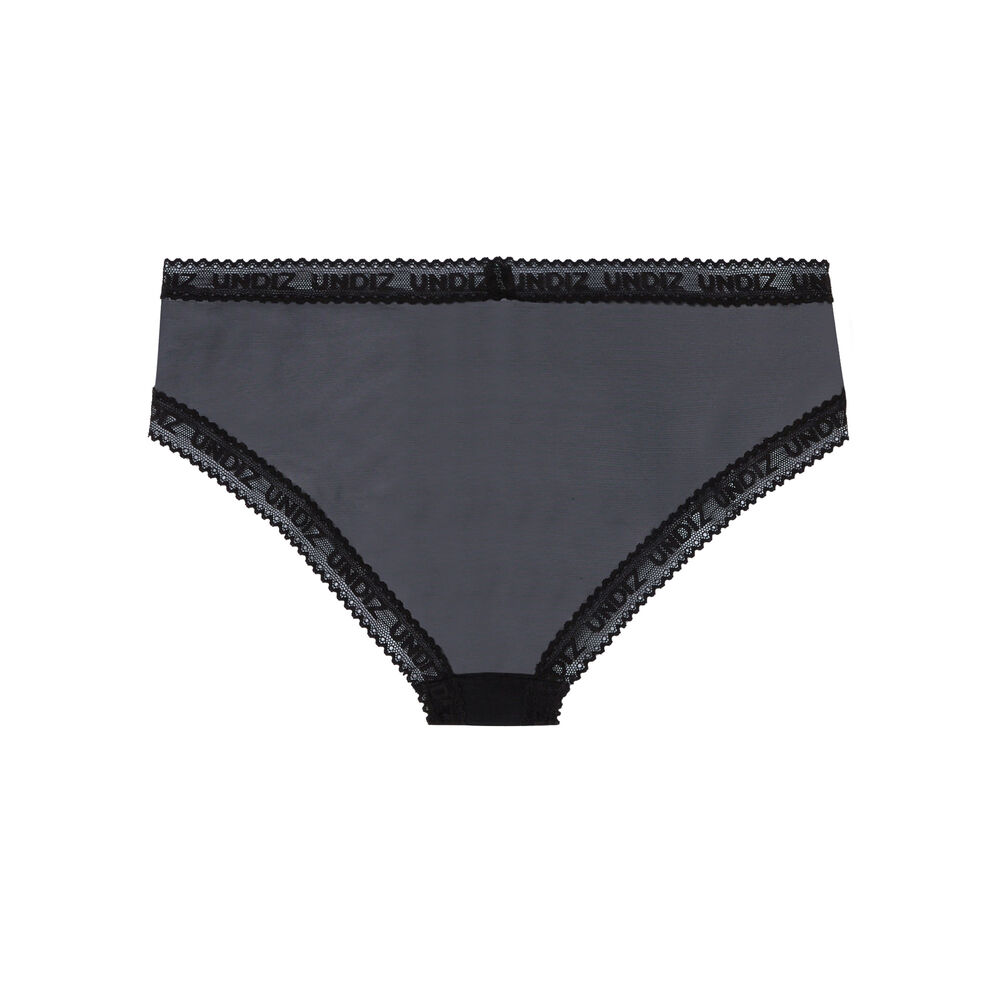 Braguita culotte lisa de tul - negra negro.