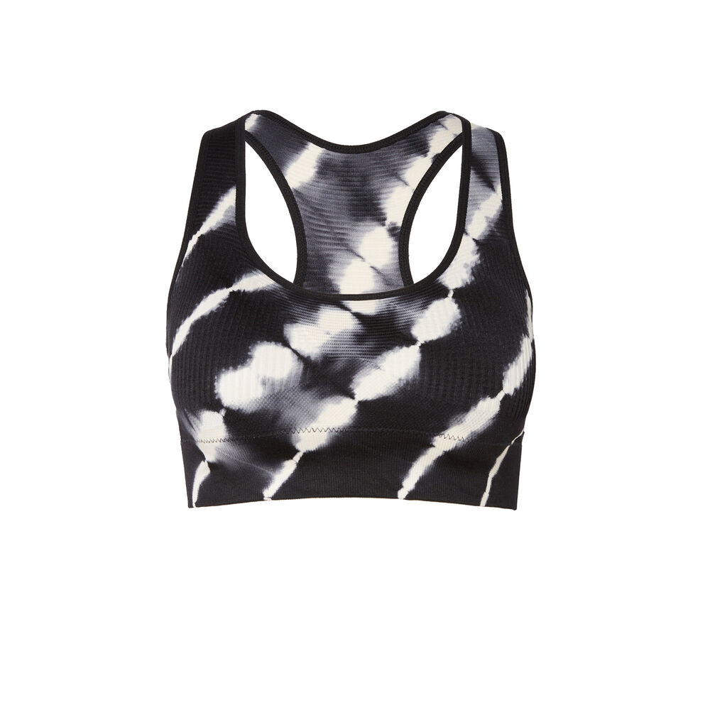Sujetador deportivo de efecto tie and dye - negro negro.