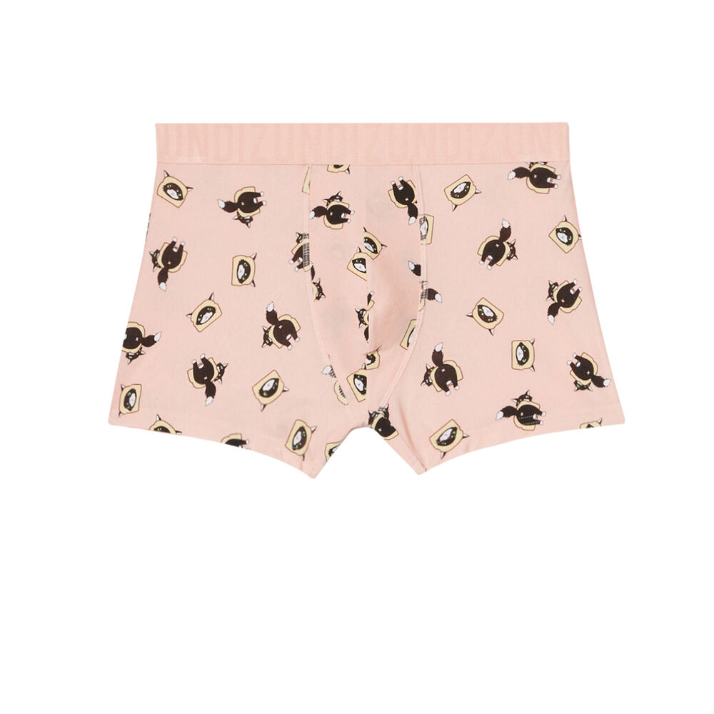 Bóxer con estampado de gatos - rosa rosa.