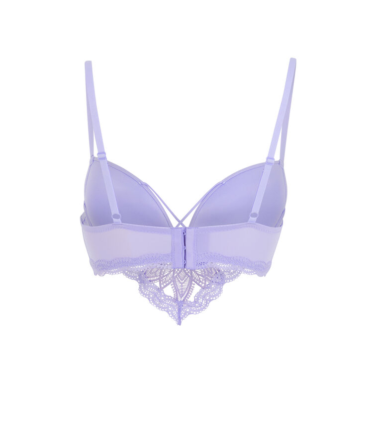Sujetador push-up de microfibra y encaje - morado morado.
