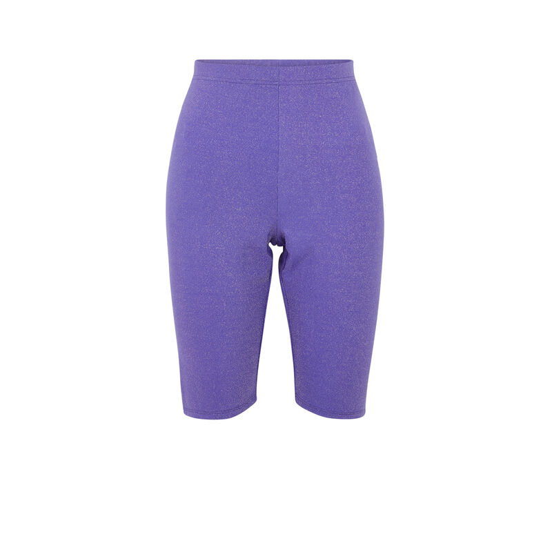 Pantalón de ciclista con hilos metalizados - violeta Pantalón de ciclista con hilos metalizados - violeta;