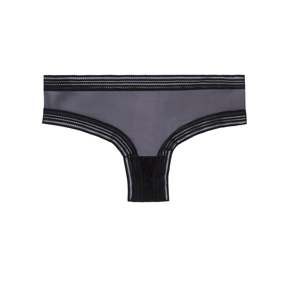 Braguita culotte de tul wafiz negro.