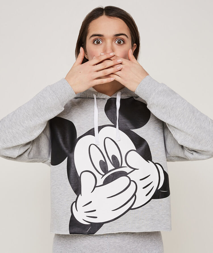 Sudadera con capucha mickey mickijumpiz gris.