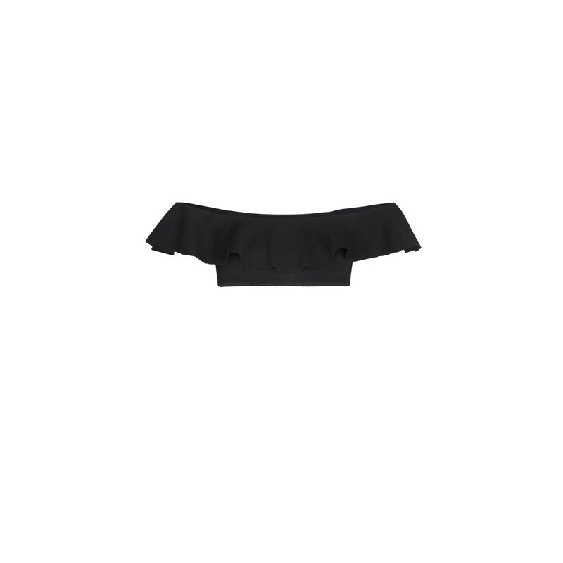 Top de bikni de hombros descubiertos Sabliz, negro Top de bikni de hombros descubiertos Sabliz, negro;
