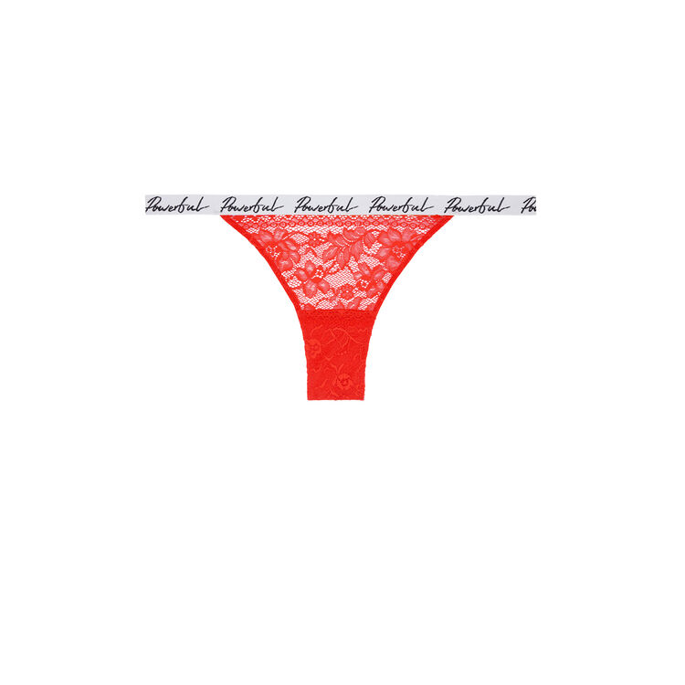 Tanga en dentelle thrilliz rouge.