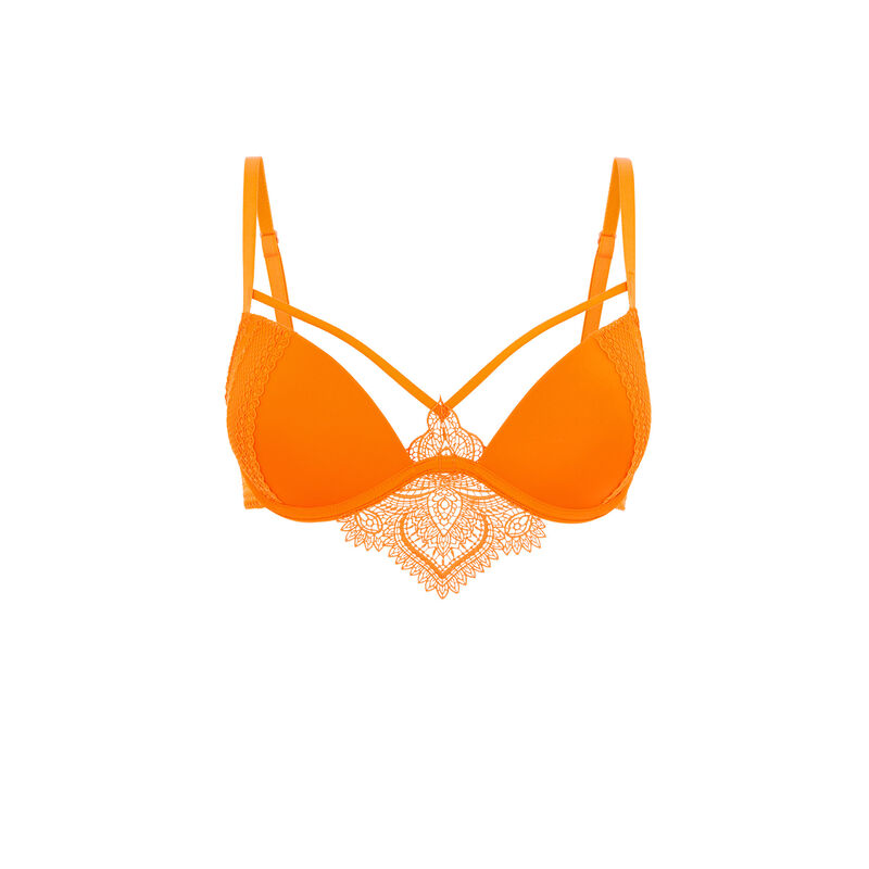 Sujetador push-up de micro con efecto tatuaje tattoogirliz orange.