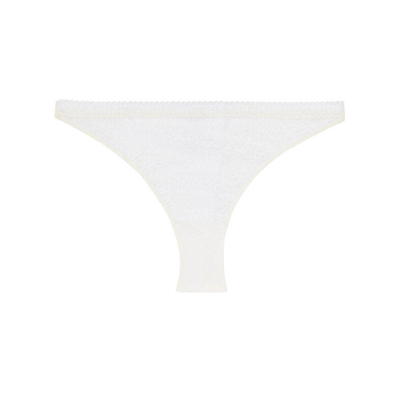 Braguita de encaje con estampados - crudo Braguita de encaje con estampados - crudo;