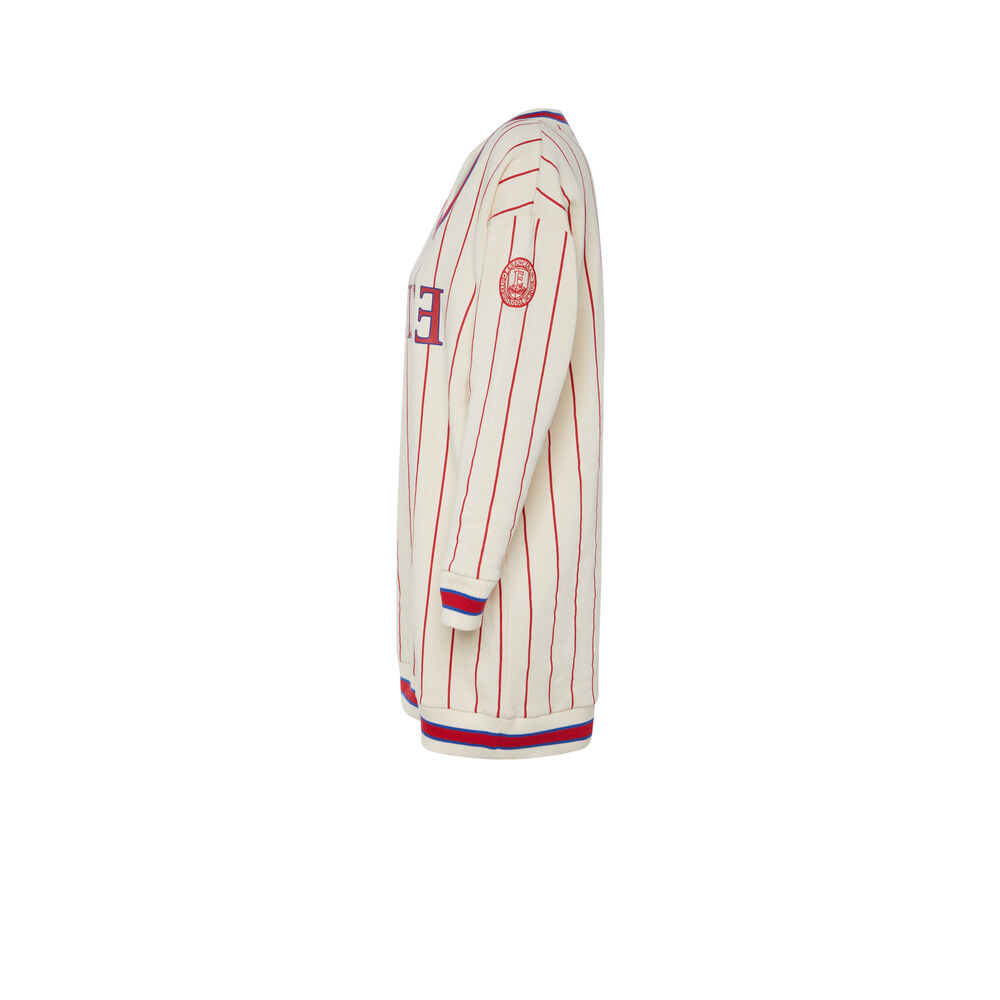 Vestido jersey a rayas élite - beige beige.
