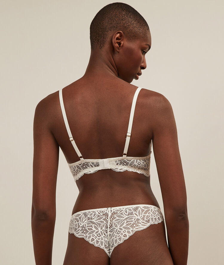 Sujetador corpiño push-up con joya - blanco blanco.