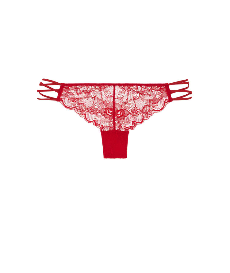 Braguita brasileña de encaje flirtiz rojo.