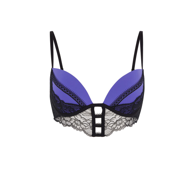 sujetador push-up de dos materiales - violeta sujetador push-up de dos materiales - violeta;