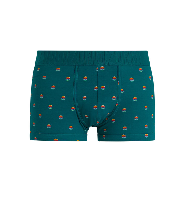 B&oacute;xer de algod&oacute;n con estampado teteflagiz verde.