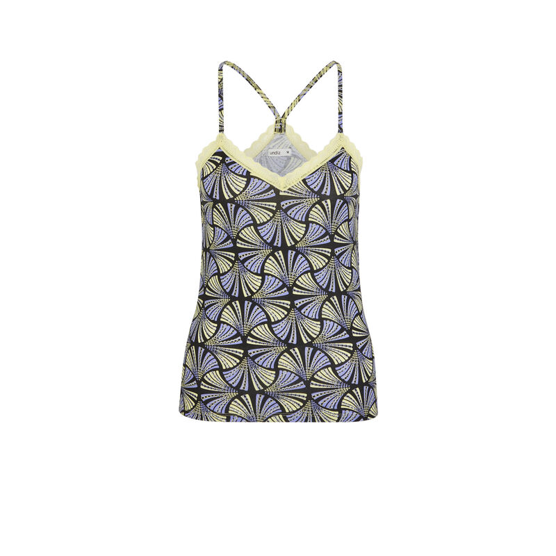Top de tirantes finos con estampado - amarillo Top de tirantes finos con estampado - amarillo;