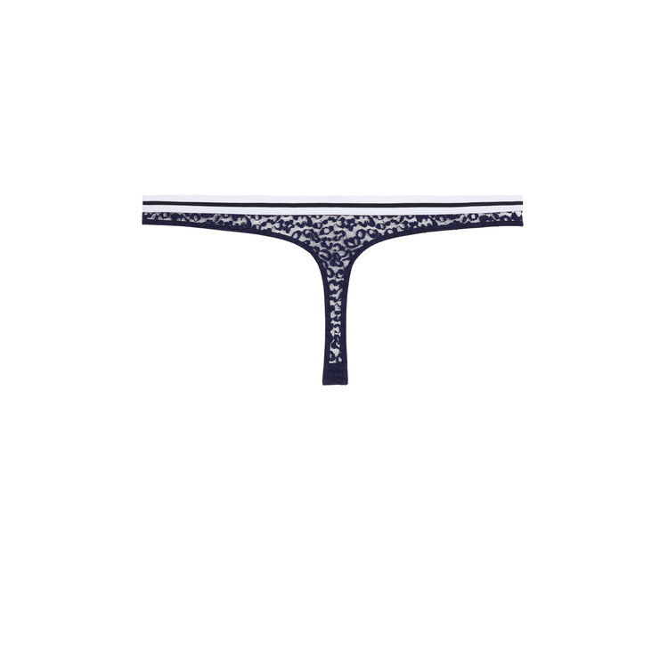 Tanga azul grisáceo leopiz azul.