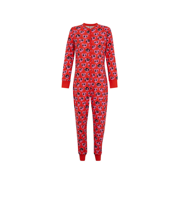 Mono de manga larga estampado las supernenas nananiz rojo.