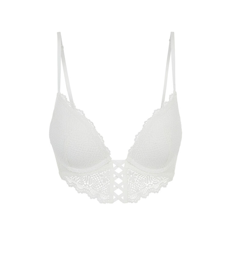Sujetador bustier push up mahaliz blanc.