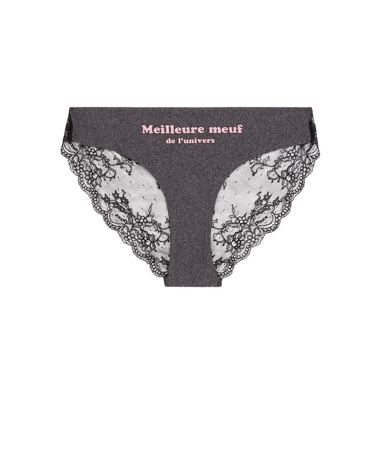 Braguita con mensaje bestmeufiz gris.