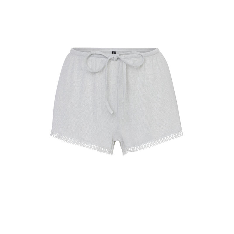 Shorts con cordón en la cintura - gris Shorts con cordón en la cintura - gris;