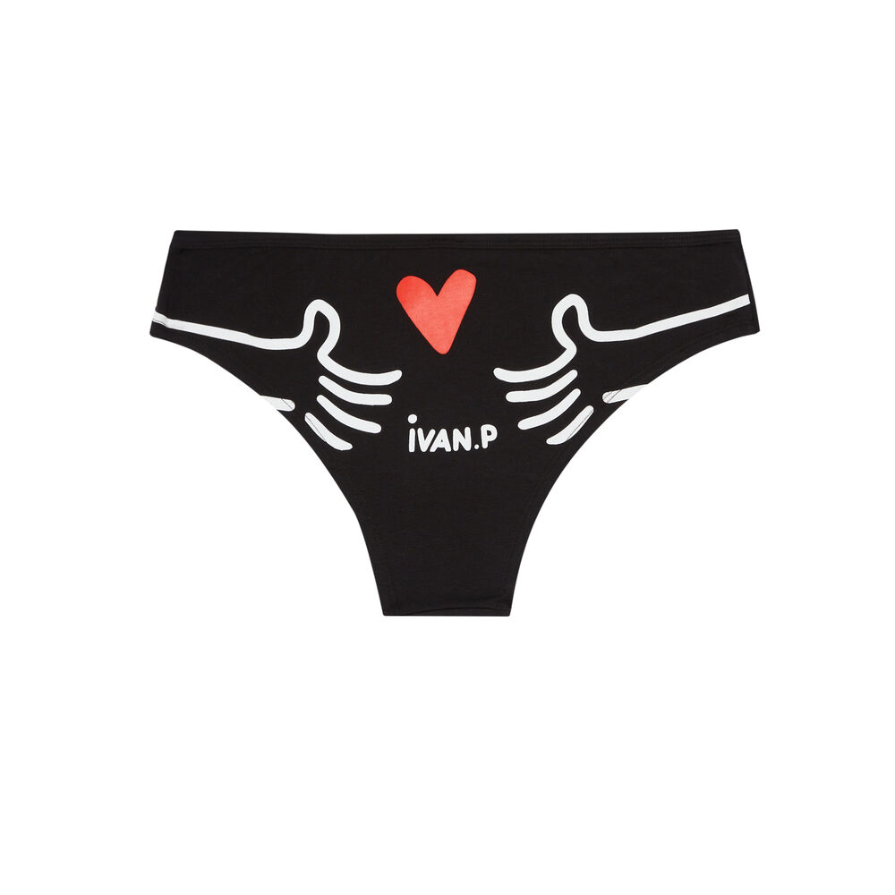 Braguita culotte con estampado ivan peev - negro negro.
