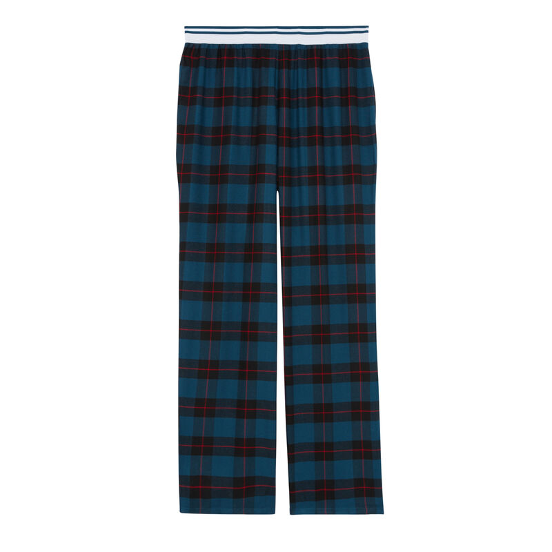 Pantalón a cuadros grandes - azul Pantalón a cuadros grandes - azul;
