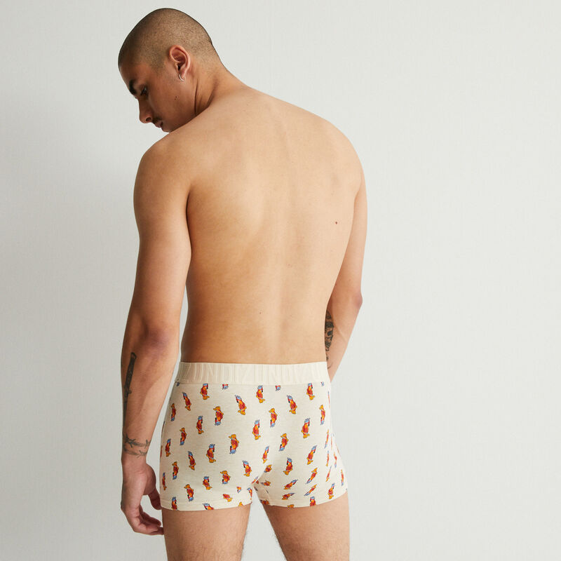 Bóxer de algodón con estampados de loro - crudo Bóxer de algodón con estampados de loro - crudo;