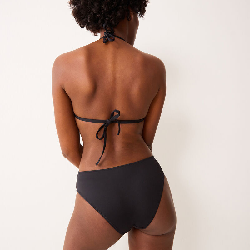 Maillot de una pieza con efecto broderie y detalle de anilla - negro Maillot de una pieza con efecto broderie y detalle de anilla - negro;