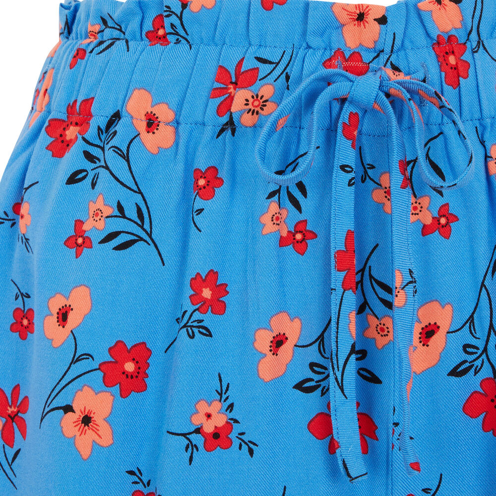 Braguita culotte con estampado de flores - azul azul.