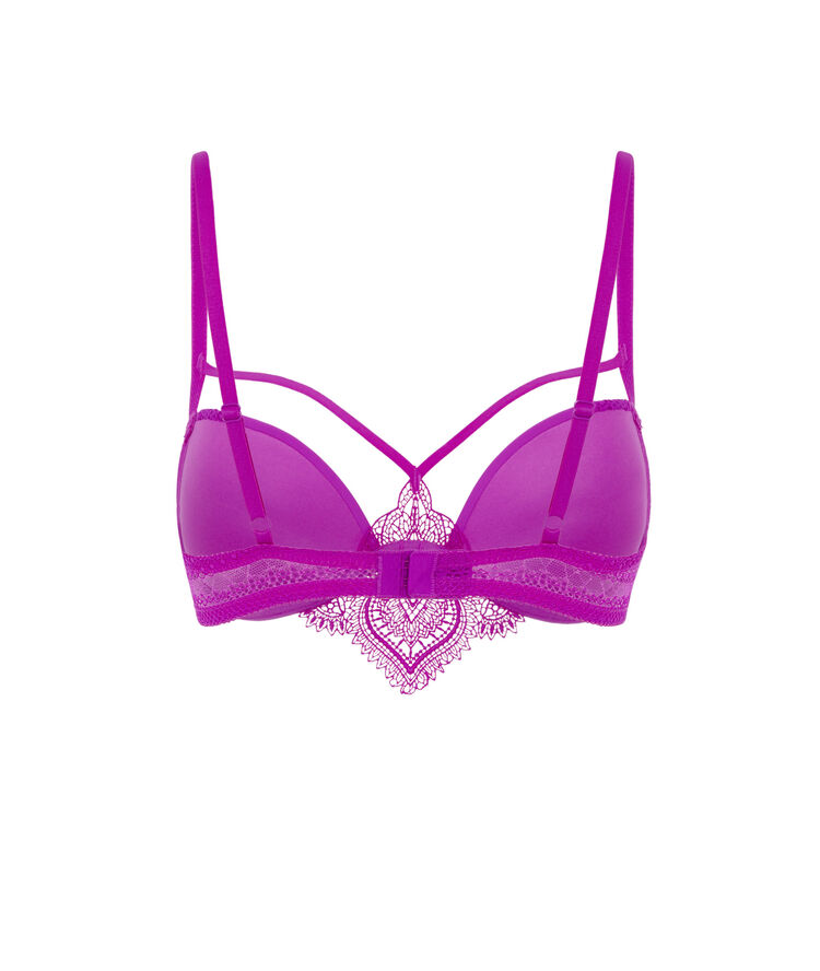 Sujetador push-up de dos materiales - fucsia fucsia.