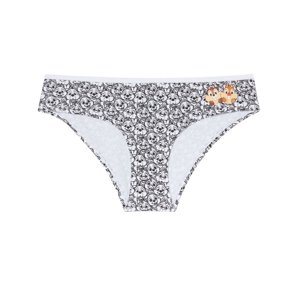 Braguita culotte con motivos chip y chop - blanco blanco.