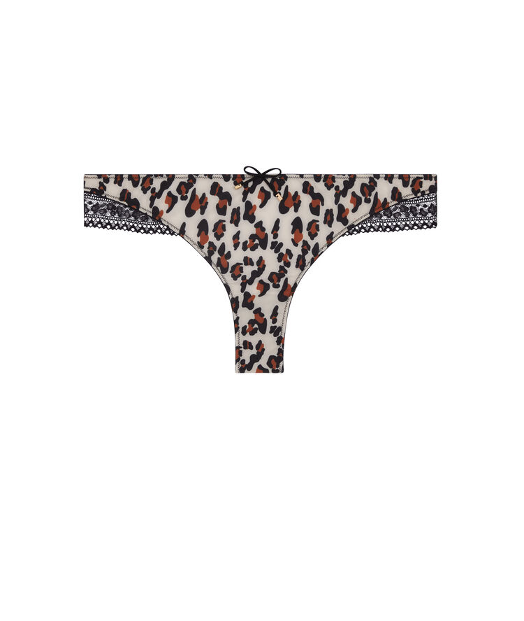 Braguita brasileña con estampado de animal - negro negro.
