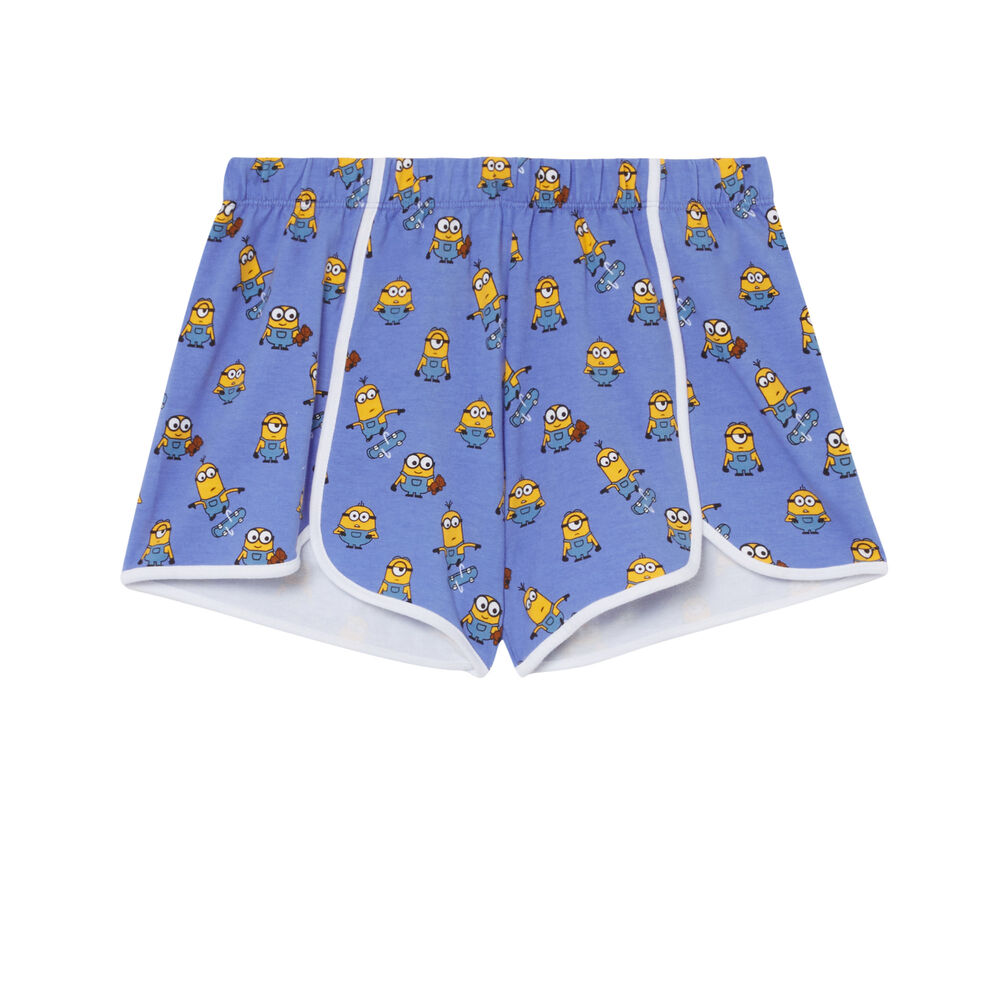 Shorts con motivos los minions en skate - azul azul.