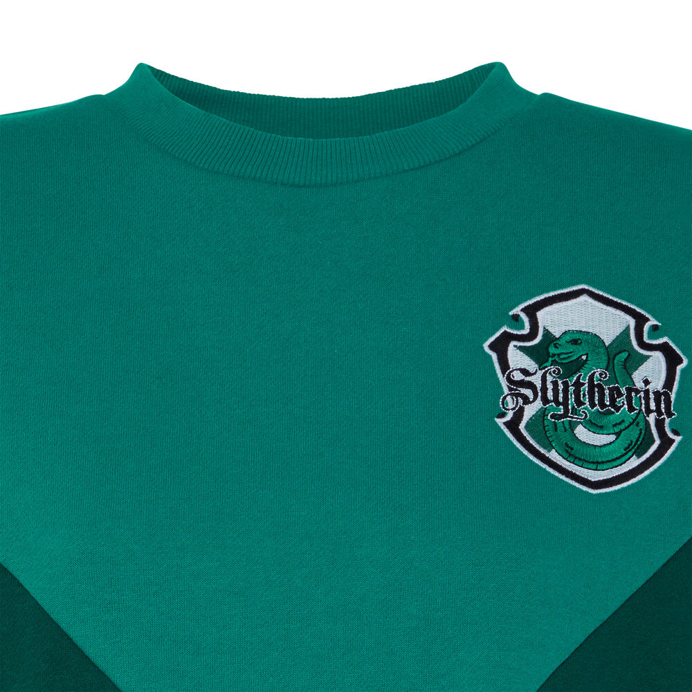 Sudadera con emblema de slytherin - verde verde.