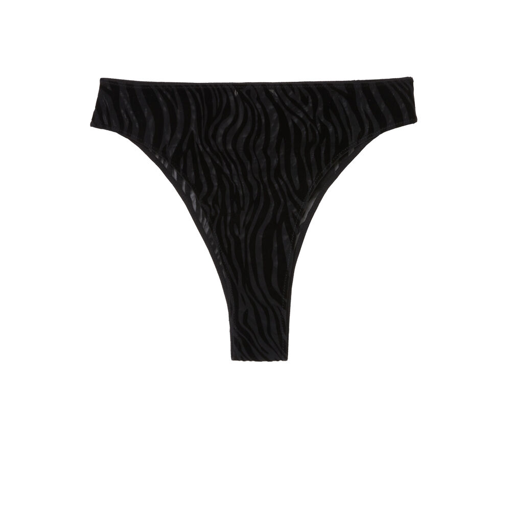 Braguita de cebra aya x undiz de talle alto - negro negro.