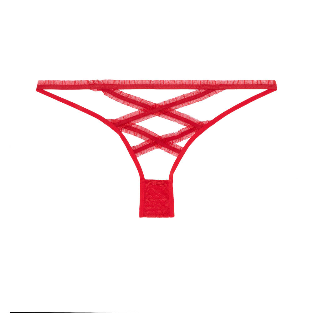 Braguita con lazos sexy - roja rojo.