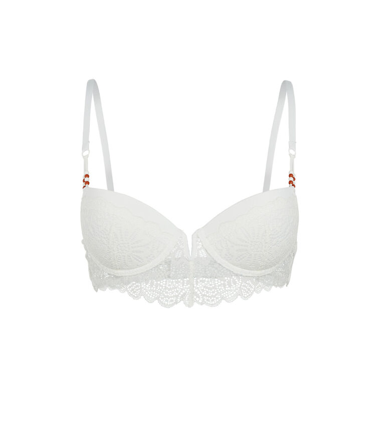 Sujetador corpiño push-up - blanco blanco.