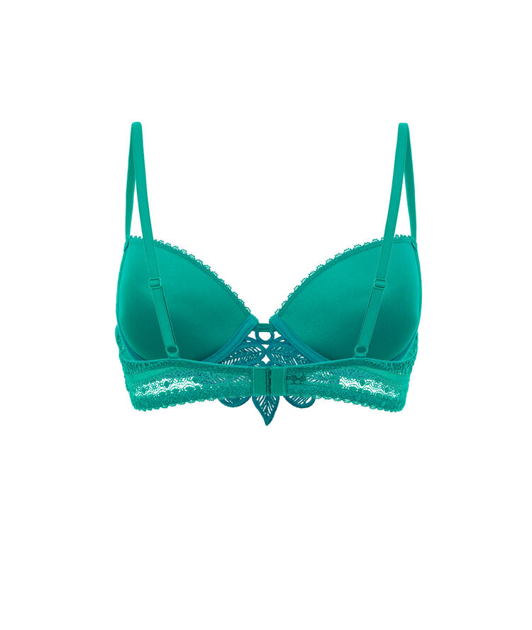 Sujetador push-up de encaje - verde verde.