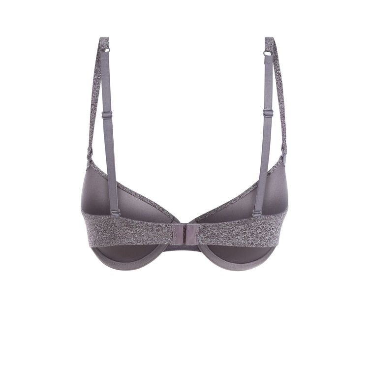 Sujetador gris de microfibra con copa preformada gris.