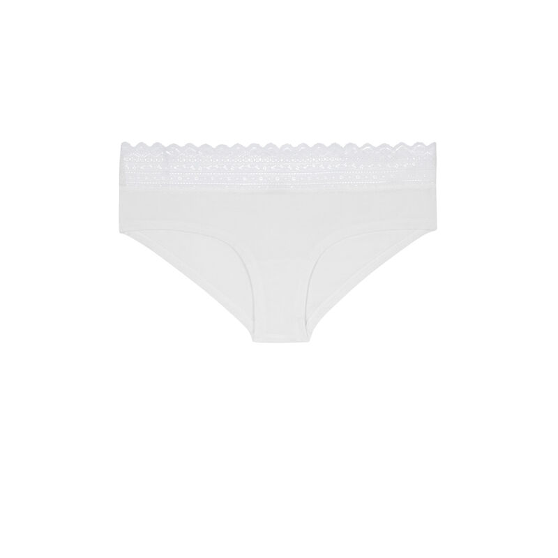 Braguita culotte de algodón lisa waistiz Braguita culotte de algodón lisa waistiz;