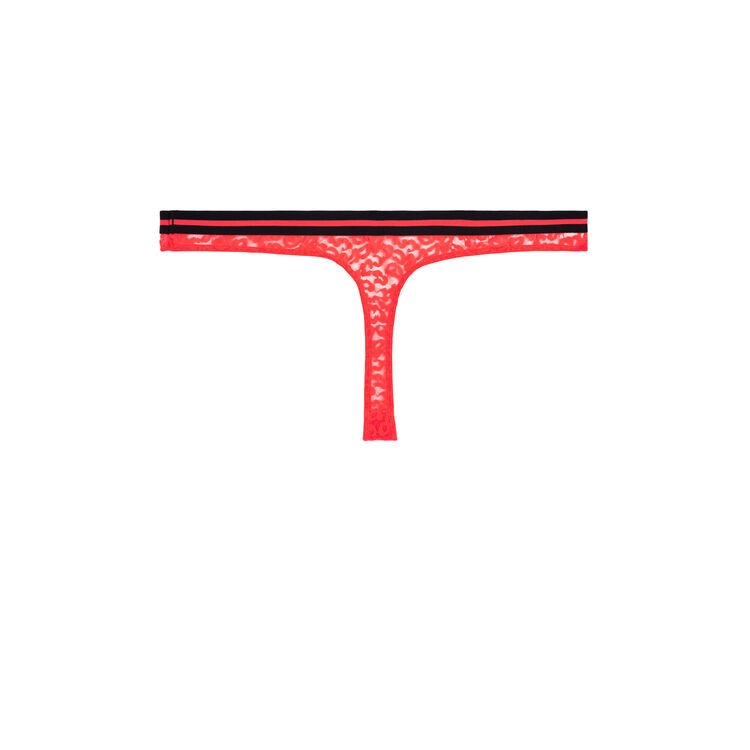 Braguita tanga coral fluo secretiz leopiz rosa.