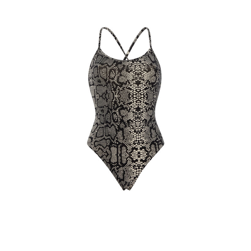 Body con estampado de serpiente - gris Body con estampado de serpiente - gris;