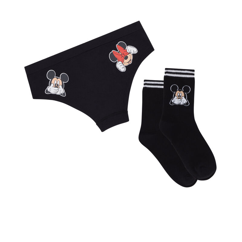 Conjunto braguita culotte + calcetines estampado Mickey ohboyiz Conjunto braguita culotte + calcetines estampado Mickey ohboyiz;