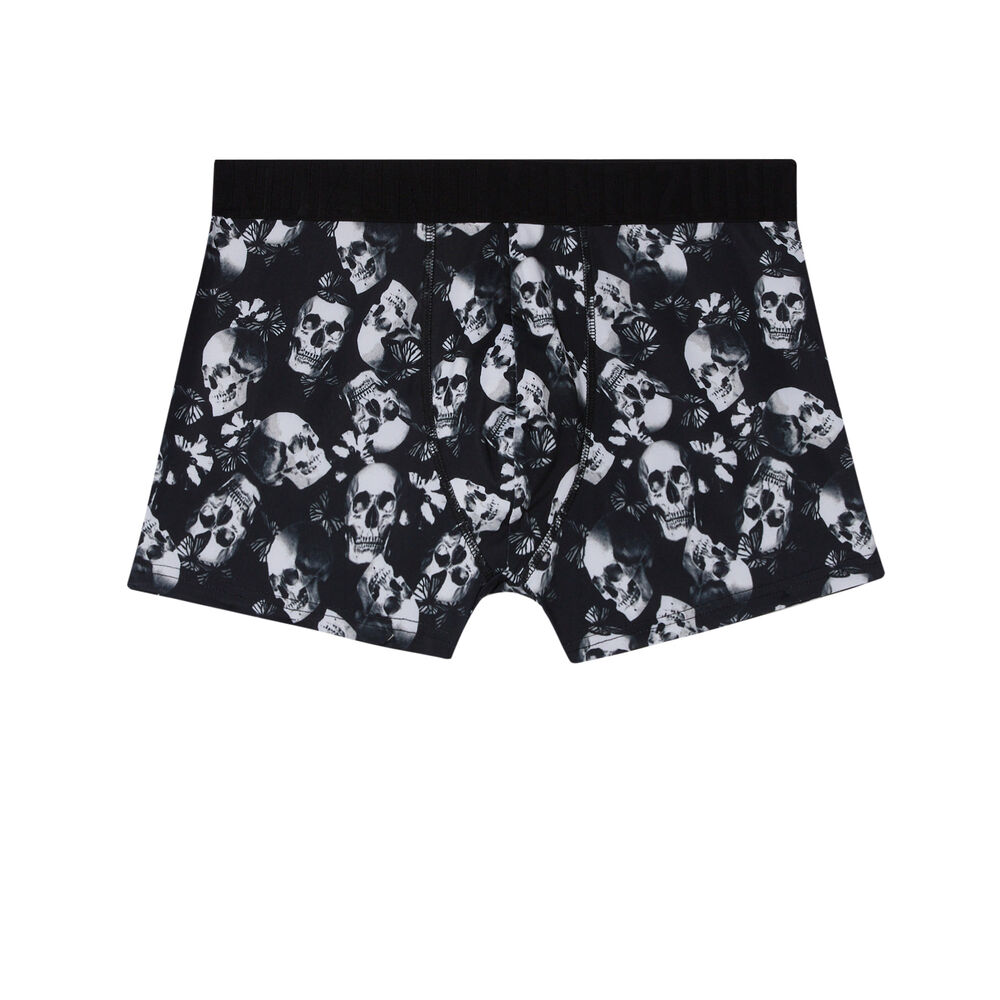 Bóxer con estampado de calavera - negro negro.