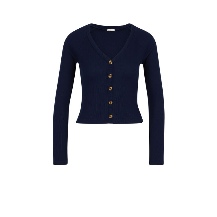 Top de manga larga liso sleevelongiz azul marino.