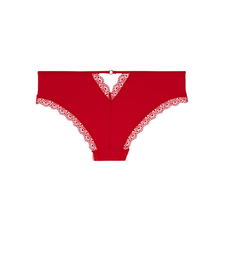 Braguita culotte de micro con mensaje bigloviz rojo.