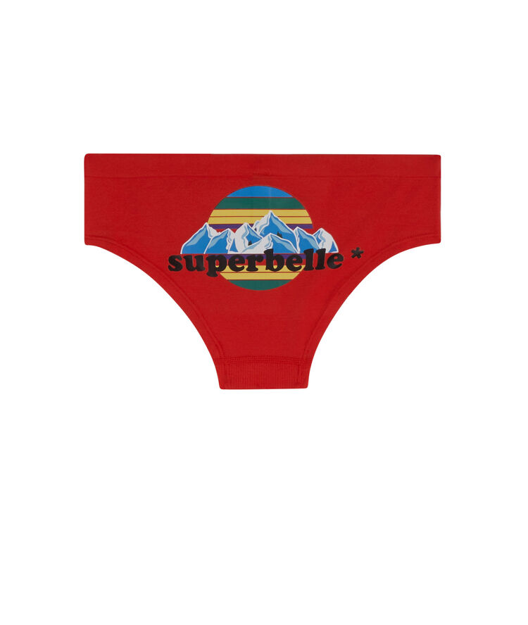 Culotte con estampado superbeliz rojo.